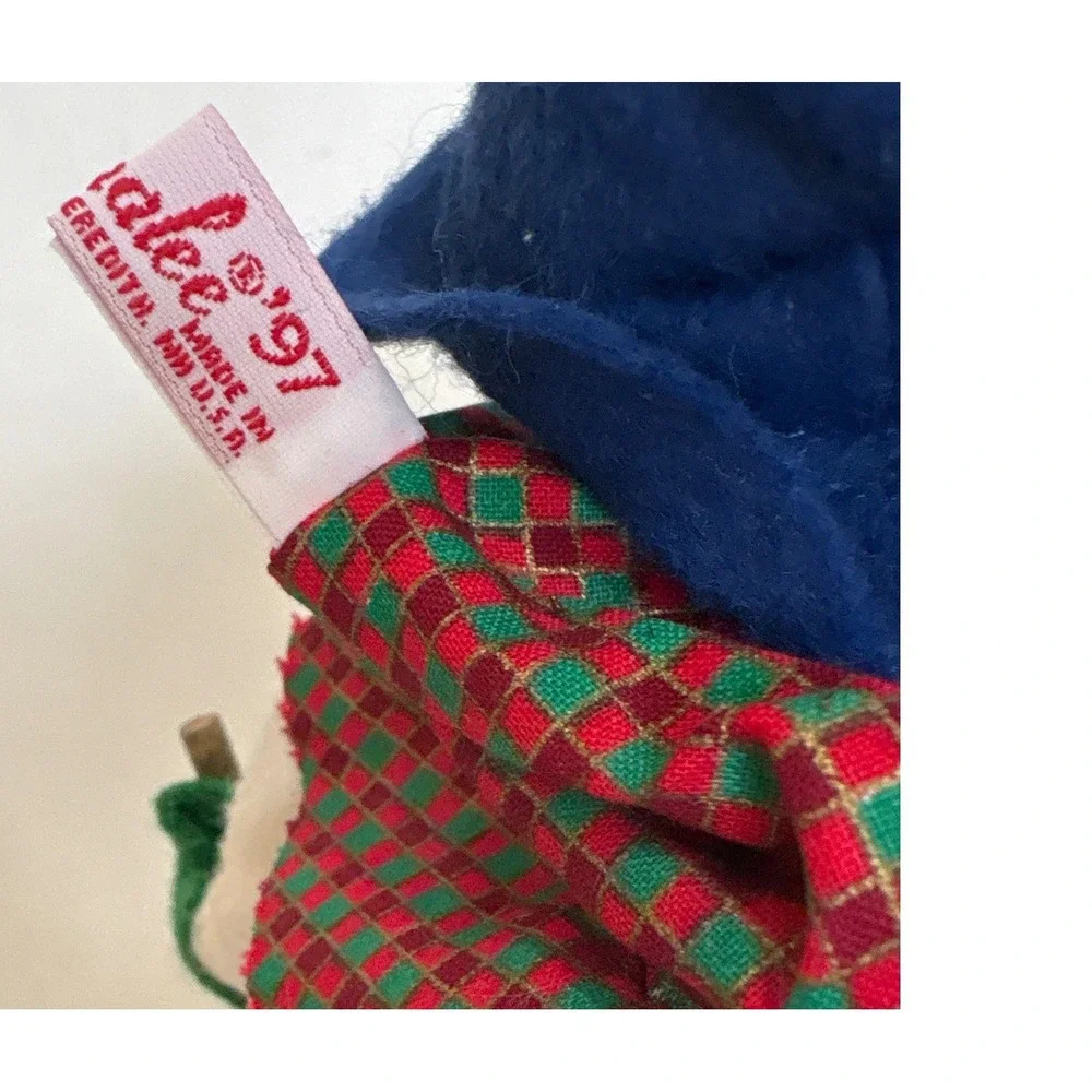 VTG Annalee 1997 Snowman Blue Hat Plaid Scarf Vintage‎ Felt Christmas Decor 12